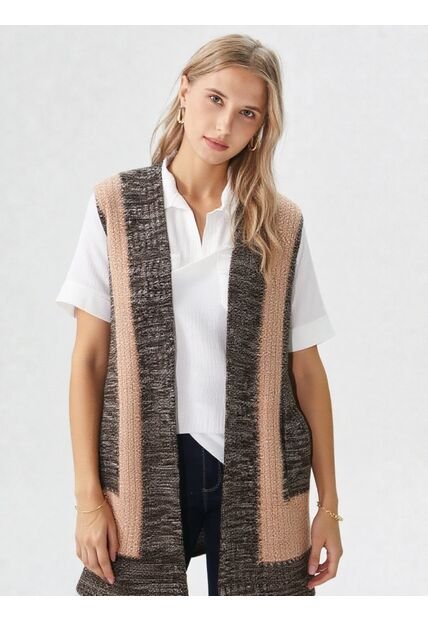 Chaleco Para Mujer Cafe Marca L&H