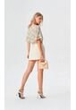 Blusa Para Mujer Manga Corta Beige Marca L&H Ref. 4R412132 de L&H