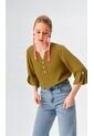 Blusa Para Mujer Manga 3/4 Verde Marca L&H Ref. 5P412292 de L&H