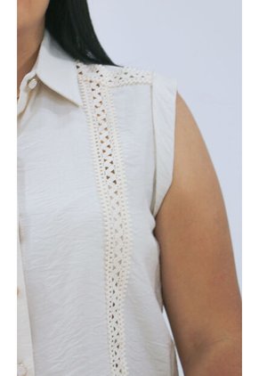 Blusa Para Mujer Manga Sisa Beige Marca L&H Ref. 1F412679