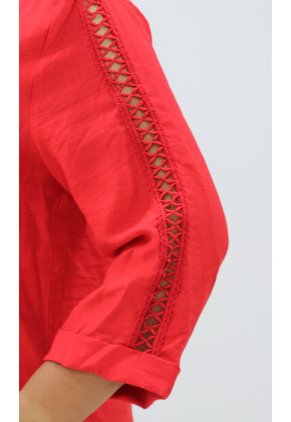 Blusa Para Mujer Manga 3/4 Rojo Marca L&H Ref. 1F412665