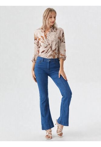 Blusa Para Mujer Manga 3/4 Taupe Marca L&H Ref. 1F412731 L&H