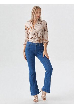Blusa Para Mujer Manga 3/4 Taupe Marca L&H Ref. 1F412731