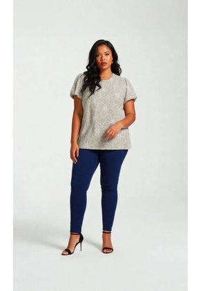 Blusa Para Mujer. Manga Corta Verde Marca L&H Ref. 1F612232