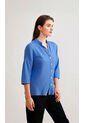 Blusa Para Mujer Manga 3/4 Azul Marca L&H Ref. 1F412666 de L&H