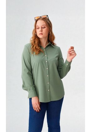 Blusa Para Mujer Manga Larga Verde Marca L&H Ref. 1F412696