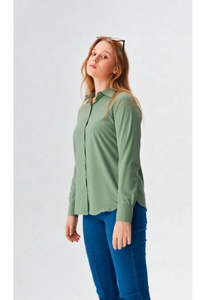 Blusa Para Mujer Manga Larga Verde Marca L&H Ref. 1F412696