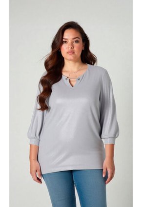 Camiseta Para Mujer. Gris Claro Marca L&H Ref. 1F609184