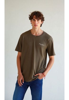 T-Shirt Para Hombre Cafe Marca L&H Ref. 2Bw119001