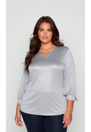 Camiseta Para Mujer. Gris Claro Marca L&H Ref. 1F609184