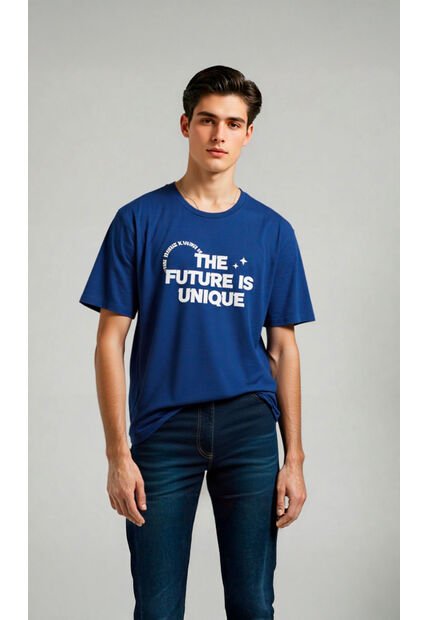 T-Shirt Para Hombre Azul Marca L&H Ref. 2Bw119003