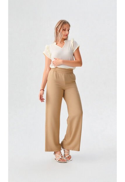 Pantalon Para Mujer Taupe Marca L&H Ref. 2J407059