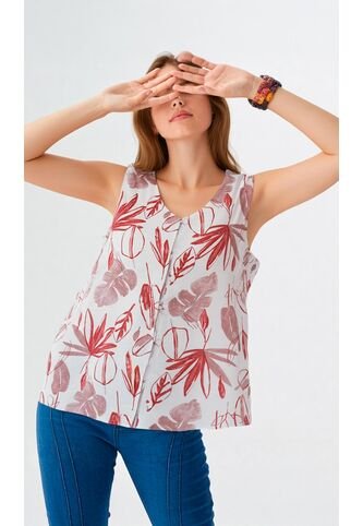 Blusa Para Mujer Manga Sisa Vino Marca L&H Ref. 2J412280 L&H