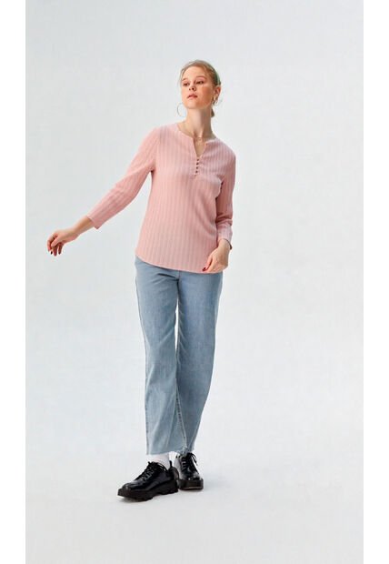 Blusa Para Mujer Manga 3/4 Rosado Marca L&H Ref. 5P412273