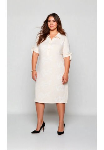 Vestido Para Mujer. Manga Corta Beige Marca L&H Ref. 1Y617019 L&H