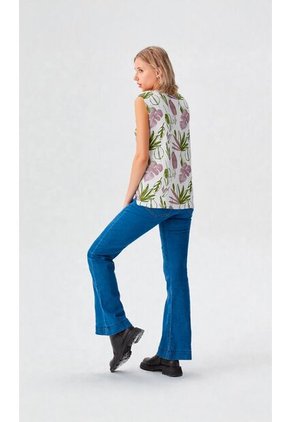 Blusa Para Mujer Manga Sisa Verde Marca L&H Ref. 2J412280