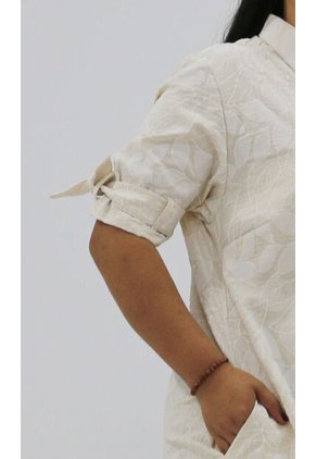 Vestido Para Mujer. Manga Corta Beige Marca L&H Ref. 1Y617019