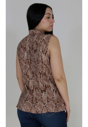 Blusa Para Mujer Manga Sisa Cafe Marca L&H