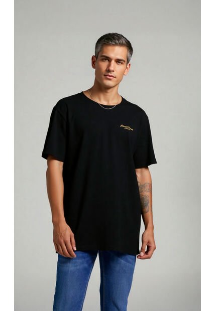 T-Shirt Para Hombre Negro Marca L&H Ref. 2Bw119001