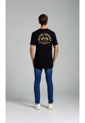 T-Shirt Para Hombre Negro Marca L&H Ref. 2Bw119001