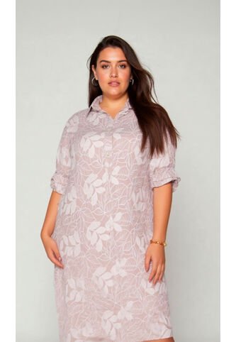 Vestido Para Mujer. Manga Corta Taupe Marca L&H Ref. 1Y617019 L&H