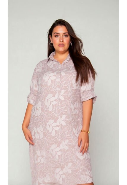 Vestido Para Mujer. Manga Corta Taupe Marca L&H Ref. 1Y617019