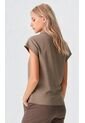 Blusa Para Mujer Manga Corta Beige Marca L&H Ref. 1F412714 de L&H