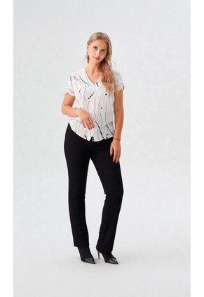 Blusa Para Mujer Manga Corta Blanco Marca L&H Ref. 5P412268