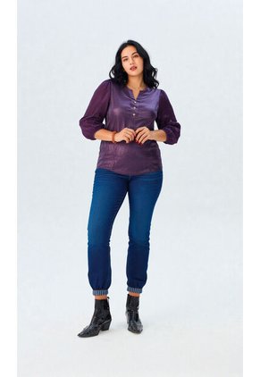 Blusa Para Mujer Manga 3/4 Morado Marca L&H Ref. 5P412272