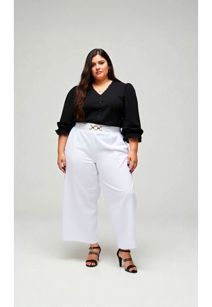 Pantalon Para Mujer. Blanco Marca L&H Ref. 1F607086