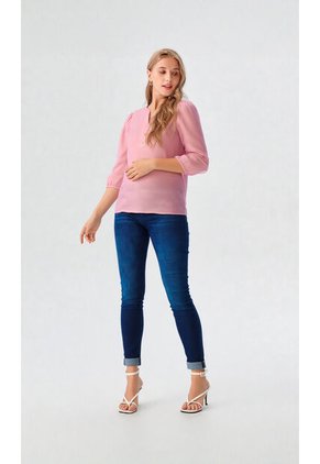 Blusa Para Mujer Manga 3/4 Rosado Marca L&H Ref. 5P412272