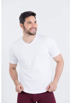 Camisilla Para Hombre Manga Corta Blanco Marca L&H