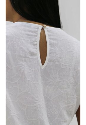 Blusa Para Mujer. Manga Corta Blanco Marca L&H Ref. 1F612232