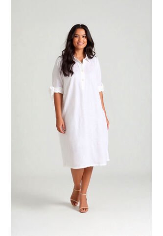 Vestido Para Mujer. Manga Corta Blanco Marca L&H Ref. 1Y617019 L&H