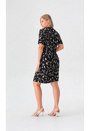 Vestido Para Mujer Manga Corta Negro Marca L&H Ref. 1Y417030