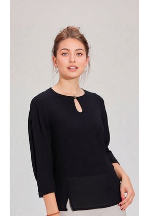 Blusa Para Mujer Manga 3/4 Negro Marca L&H Ref. 5P412269