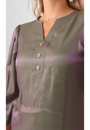 Blusa Para Mujer Manga 3/4 Verde Marca L&H Ref. 5P412272