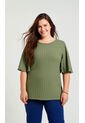 Camiseta Para Mujer. Manga 3/4 Verde Marca L&H Ref. 2J609089 de L&H