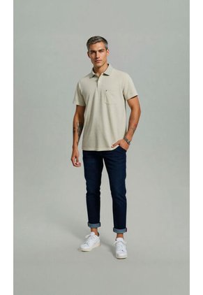 Polo Para Hombre Beige Marca L&H Ref. 4K109122
