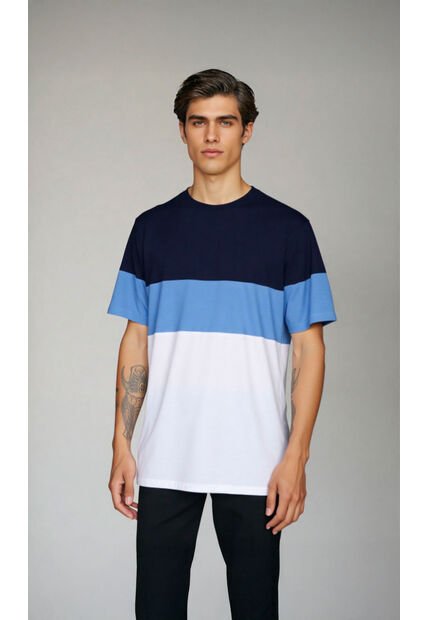 T-Shirt Para Hombre Azul Marca L&H Ref. 4K109121