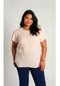 Blusa Para Mujer. Manga Corta Beige Marca L&H Ref. 1F612232 de L&H