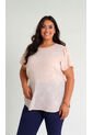 Blusa Para Mujer. Manga Corta Beige Marca L&H Ref. 1F612232 de L&H