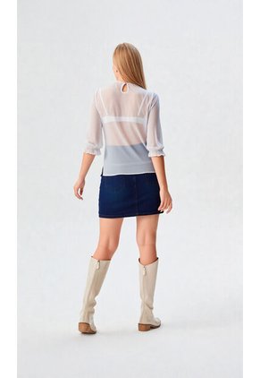 Blusa Para Mujer Manga 3/4 Blanco Marca L&H Ref. 5P412274