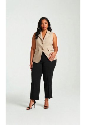 Chaleco Para Mujer. Beige Marca L&H Ref. 1G625002