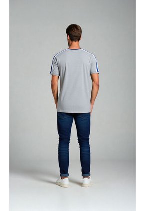 T-Shirt Para Hombre Gris Claro Marca L&H Ref. 2Bw119002
