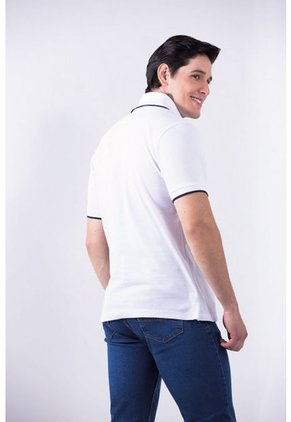 Camiseta Para Hombre Manga Corta Blanco Marca L&H
