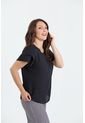 Blusa Para Mujer Manga Corta Negro Marca L&H de L&H