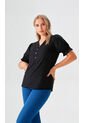 Blusa Para Mujer Manga Corta Negro Marca L&H Ref. 5P412275 de L&H