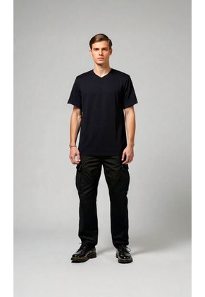 Camisilla Para Hombre Manga Corta Negro Marca L&H Ref. 4K102002