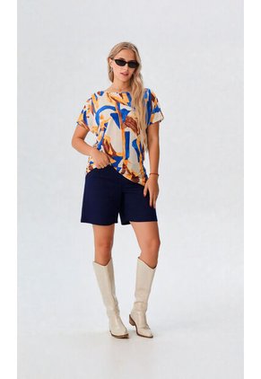 Camiseta Para Mujer. Azul Marca L&H Ref. 2J609087